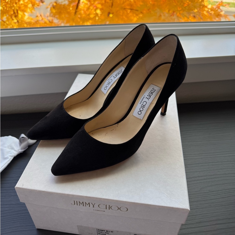 Jimmy Coo Romy 85 Black Pump